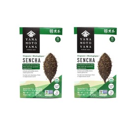 Yamamotoyama Organic Sencha Premium Green Tea (2 Pack, Total of 2.4oz)