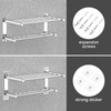 CAXIMSY Adjustable Towel Bar for Bathroom Wall Mount17-30.7inch Adhesive Shower