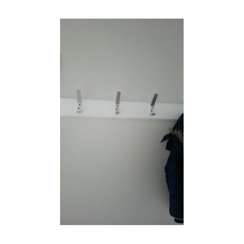 Dzina Aluminium Double Hat and Coat Hooks - 10 Pack