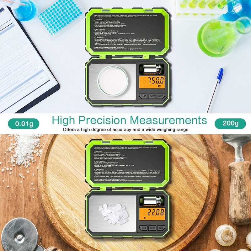 ORIA Digital Scale, 200g/0.01g Electronic Scale, Precision Smart Scale, Kitchen