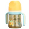Wide Neck Sippy Straw Bottle Spill Proof Easy Grip Training