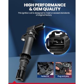 KAX UF651 Ignition Coil 4 Packs Fit for Elantra 2011-2016,Soul 2012-2015,Forte 2014-2016,Tucson 2014-2020,Elantra GT 2013-2020,Soul 2017-2019,Forte5 2014-2018,Elantra Coupe 2013-2014
