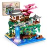 NEWABWN Peach Blossom Pond Micro Mini Building Blocks Set for