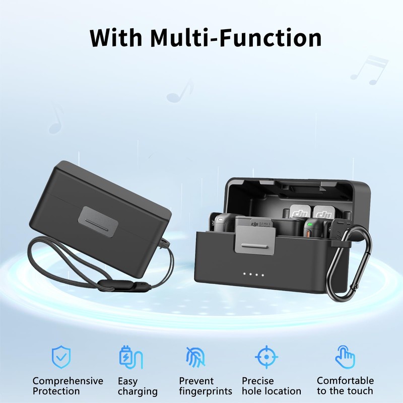 Case for DJI Mic 3,NOUKAJU Microphone Silicone Protective Cover,Drop-Proof with