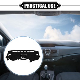 X AUTOHAUX Dashboard Cover Compatible for Hyundai Santa Fe 2013-2018, Non-Slip Polyester Black Dash Cover Mat Dash Board Protector Cover