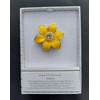Daffodil Brooch Radiant Yellow Enamel Petals & Gem Middle