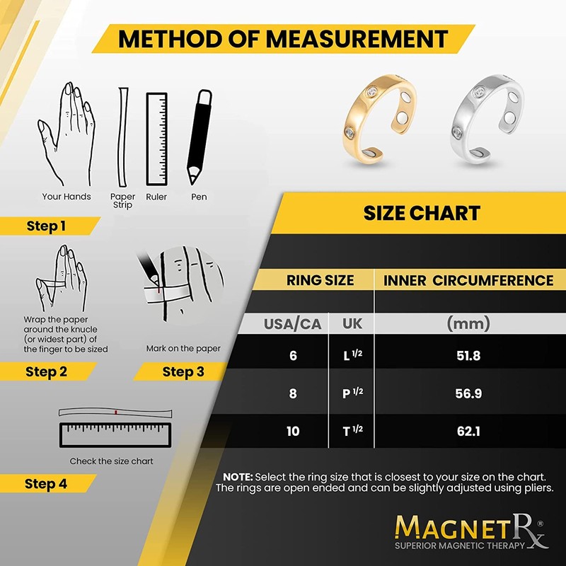 MagnetRX® Magnetic Ring for Women - Elegant Crystal Ring -