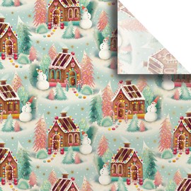 Jillson & Roberts Printed Christmas Gift Tissue 20" x 30", Gingerbread Dreams (48 Sheets)