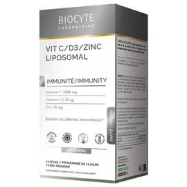 Biocyte Vitamin C/D3/Zinc Liposomal 14 Sticks
