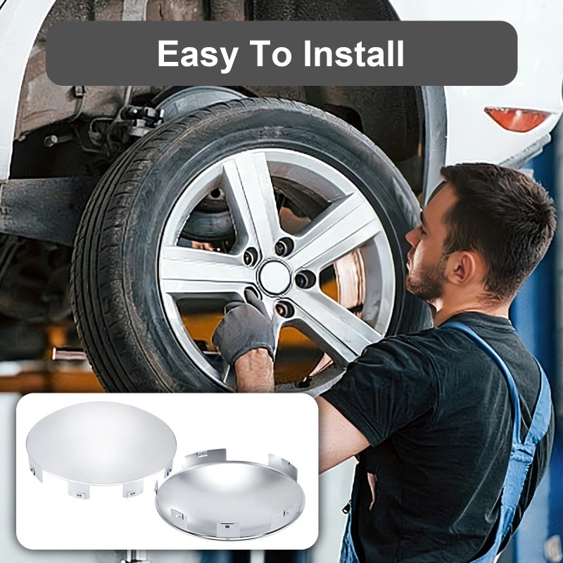 Chrome Hub Cap Covers for Semi Truck 8.9" Hub Caps,