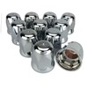 10 ALCOA 33mm Chrome Push On Hex Lug Nut Cover