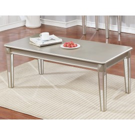 Roundhill Furniture Barent Coffee Table, Champagne