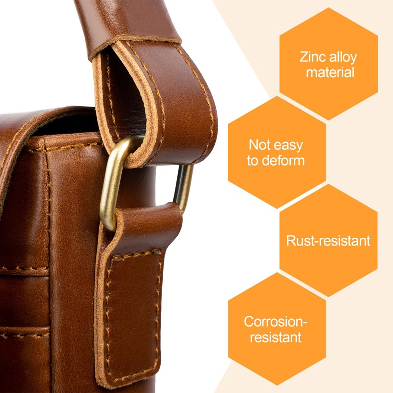 sourcing map 8pcs Metal Flat Rectangle Ring, 50mm(2inch) Metal Rectangular