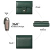 GOIACII Women's Credit Card Holder RFID Blocking Genuine Leather Dark