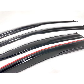 IM 4 Pc Chrome Trim Window Visor Deflector Sun Rain Guard Fit 06-13 Lexus IS250 350