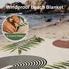 Bohemian Beach Blanket Waterproof Sandproof, 110''×118'' Oversized Sand Free Beach