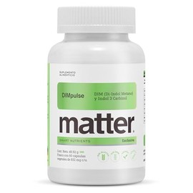 Matter DIMpulse, Suplementos Alimenticios con BioResponse DIM e Indol-3-Carbinol, Apoya el Balance Hormonal, Protección Celular y Desintoxicación Natural, 1 Frasco con 60 Cápsulas Vegetales (Antes Broccal)