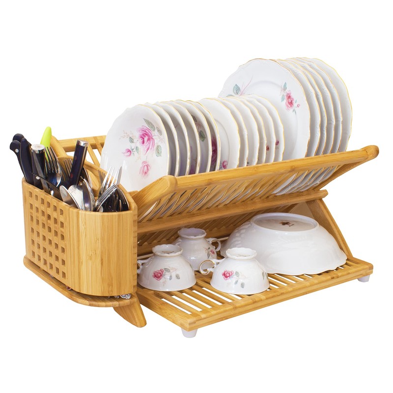 Totally Bamboo "Eco" Utensil, Flatware and Cutlery Drying Caddy for