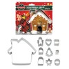 R&M Gingerbread House Decorating Set, 10 Pieces, Silver