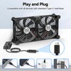 ELUTENG Dual USB Computer Fan 120mm