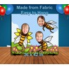 Bee Themed Hole in Face Cutout, 42 x 72 Inch