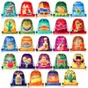 24 Piezas Mochilas con Cordón de Fiesta Mexicana Bolsa de