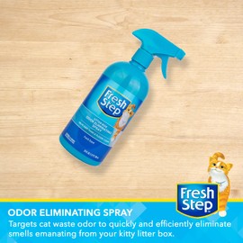 Fresh Step Cat Litter Box Odor Eliminating Spray - Odor Neutralizing Cat Deodorizer Spray for Kitty Litter Box, 24 Fl Oz