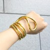 Goohopsun Chunky Gold Bendable Snake Necklace for Women Men, Infinite