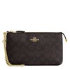 Coach Large Wristlet W Chain, IM/Walnut/Black