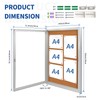 OUOFS Outdoor Enclosed Bulletin Board Weatherproof 36"x24", Lockable Cork Noticeboard