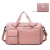 Jahomieo Foldable Gym Duffel Bag with Shoes Compartment &Wet Pocket