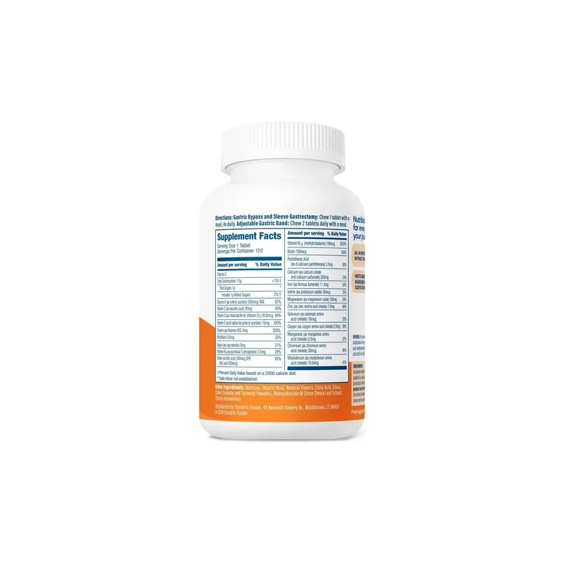Bariatric Fusion Multivitaminas Masticables Naranja Post Cirugía 120 Tabs