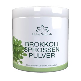 Heka Naturals Organic Broccoli Sprout Powder - 100% Pure Superfood from Germinated Seeds - Sulforaphane Rich, Vegan, No Genetic Engineering & Additives (Medium (400g))