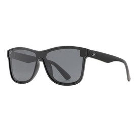 JFXQDR Polarized Sunglasses for Women and Men, Trendy Oversized Square One Piece Lens Sun Glasses UV Blocking RFS8208 (Black Frame Grey Lens)