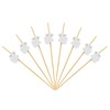 Minisland White Rabbit Cocktail Picks, 4.7 Inch Long Bamboo Fancy