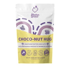 Mother Sprout Choco-Nut Hug – Vegan Lactation Drink Mix (Peanut Butter Choco Latte Flavor) for Breastfeeding, Support Breast Milk Supply, 12 Servings