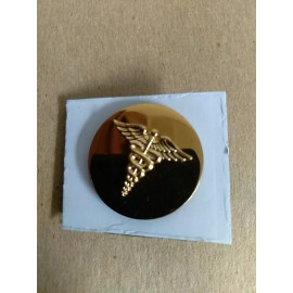 Vintage U.S. Army Medical Corps MEDIC Caduceus Collar Insignia Pin SCREW BACK