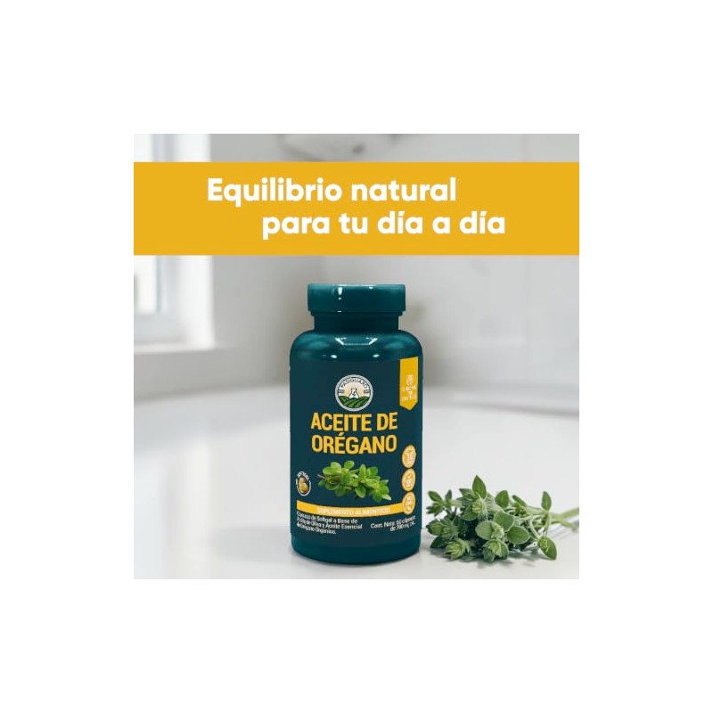 Aceite de Oregano 60 Cápsulas.Pasiguaro 144 mg de Carvacrol por