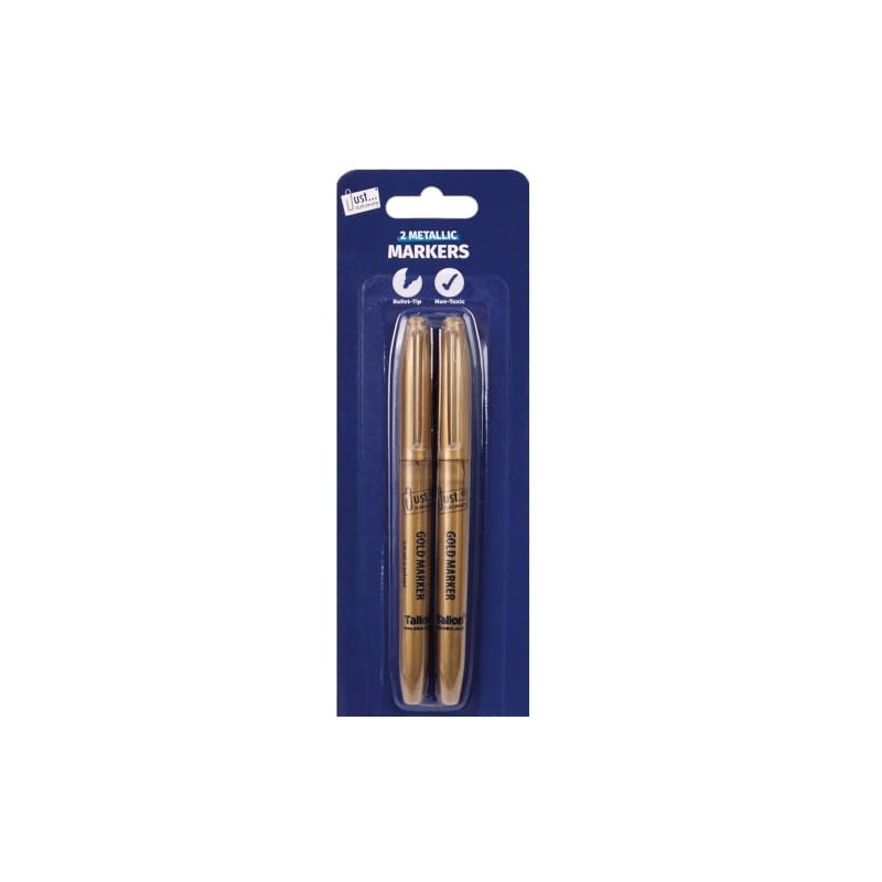 Tallon TA5641 Bullet Tip Gold 2 Pieces Marker Pens (Gold,