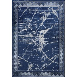 GLORY RUGS Area Rugs Marble 8x10 Navy Gray Carpet Modern Abstract Rug Living Room Dining Bedroom Rug