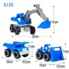 Set of 3 Excavator, Bulldozer, Toy, Working Car, Sand Play,