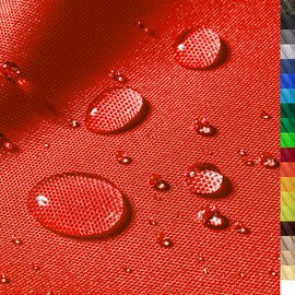 1buy3 Waterproof polyester fabric "Premium" with 8,450 mm hydrostatic head for tents, tarpaulins, covers, outdoor clothing etc. Dimensions: 100 x 160 cm. Tear-resistant and easy to clean (colour 09/red)
