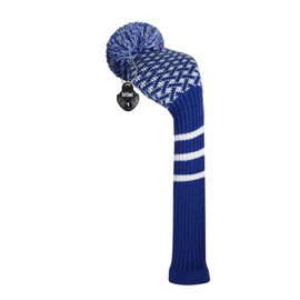 Scott Edward 1PCS Hybrid Head Cover Knit, for Fairway Wood Hybrid, with Rotating Number Tags (Driver, Blue Reticulated)