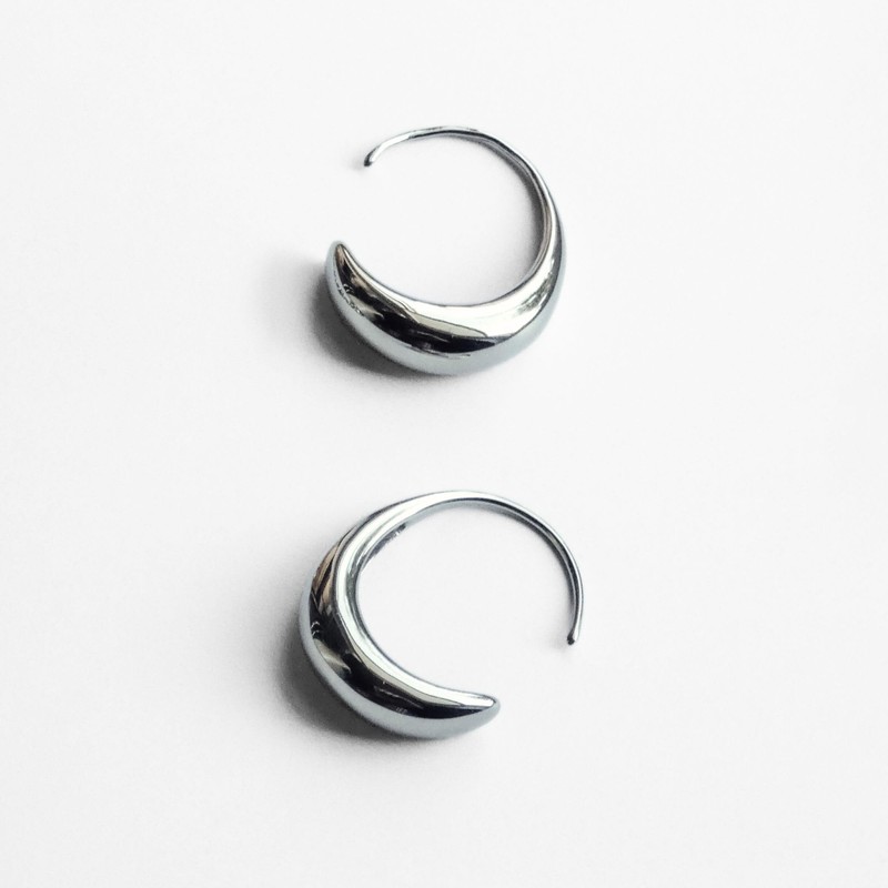 Echtzeit Hoop Earrings EJ-0001, Stainless Steel, No Gemstone