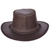 Real Leather Australian Bush Hat Outback Traveller Cowboy Style HL3341