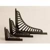 Antique Brass Sunrise Shelf Brackets | Heavy Duty Brackets for
