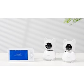 ieGeek Split-Screen Baby Monitor with 2 Camera and Audio-Two 2K Video Monitor with 5" Screen -Night Vision,Two-Way Talk,Cry&Motion Detection,Temper&Humidity Sensor,Remote Control via Screen and APP