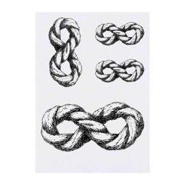 Azeeda 4 x 'Unendlichkeitsseil' Temporäre Tattoos - Wasserfest, Hautfreundlich & Ungiftig · Transfers in Verschiedenen Größen (TO00086174)