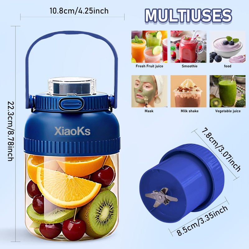 Xiaoks Portable Blender Personal Blenders for Shakes and Smoothies with