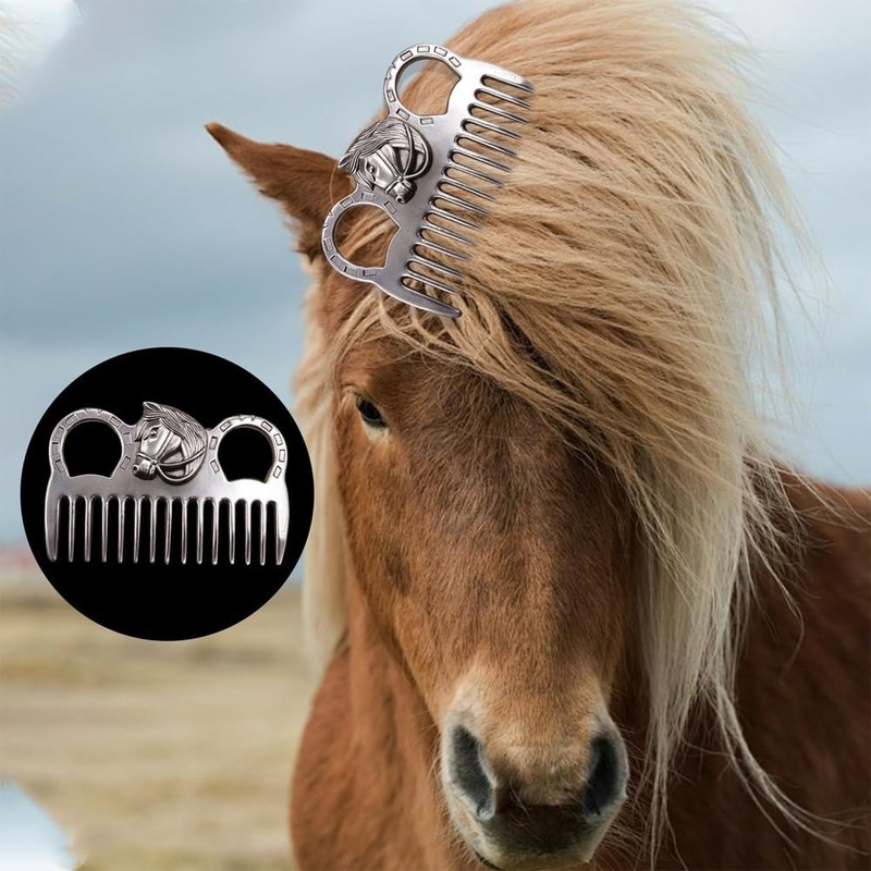 Sarini Horse Grooming Brushes Mane and Tail Brush Portable Horse